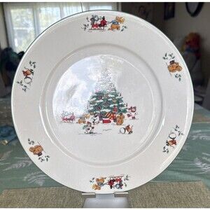 Vintage MAGICAL CHRISTMAS Salad Plate China Pearl, 10 3/4” , EUC!
